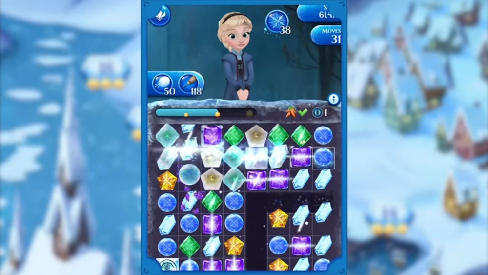Disney Frozen Free Fall Games Captura de pantalla 1